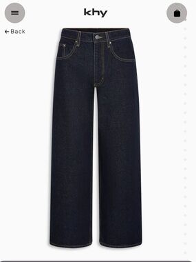 NWT KHY X NATASHA ZINKO - CLASSIC LOW RISE DENIM - DARK WASH - SIZE 24